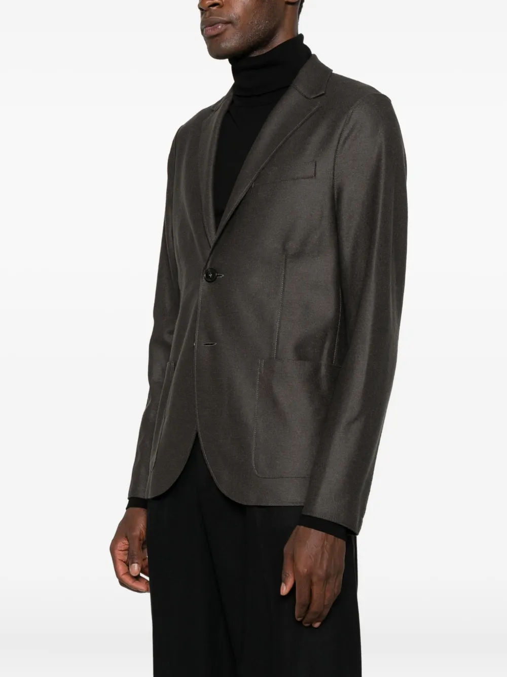 Harris Wharf London Blazer met enkele rij knopen Bruin