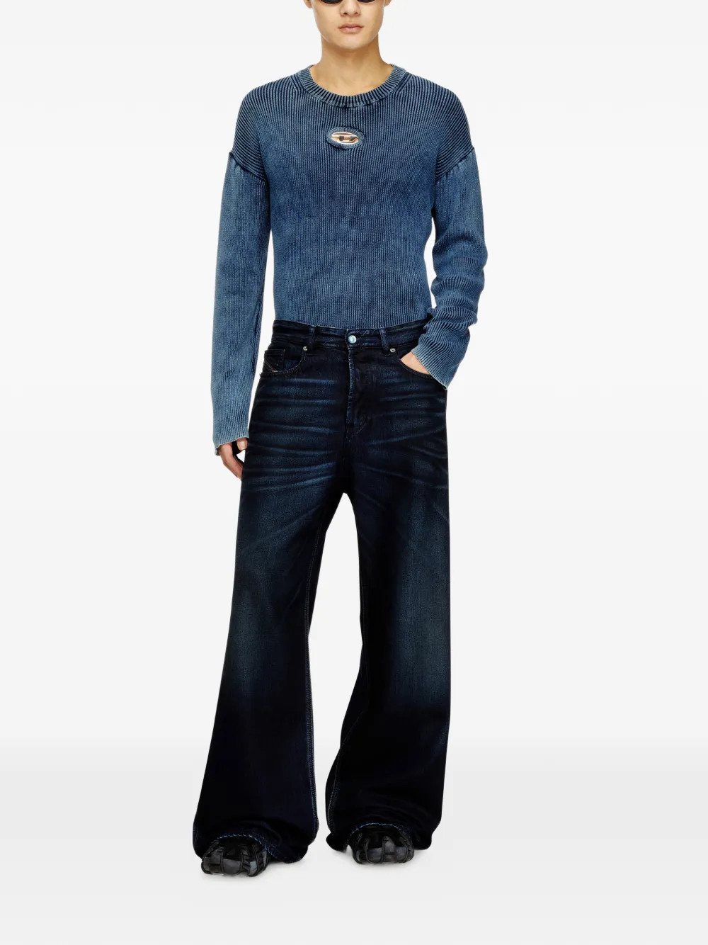 Diesel D-Rise cotton trousers - Blauw