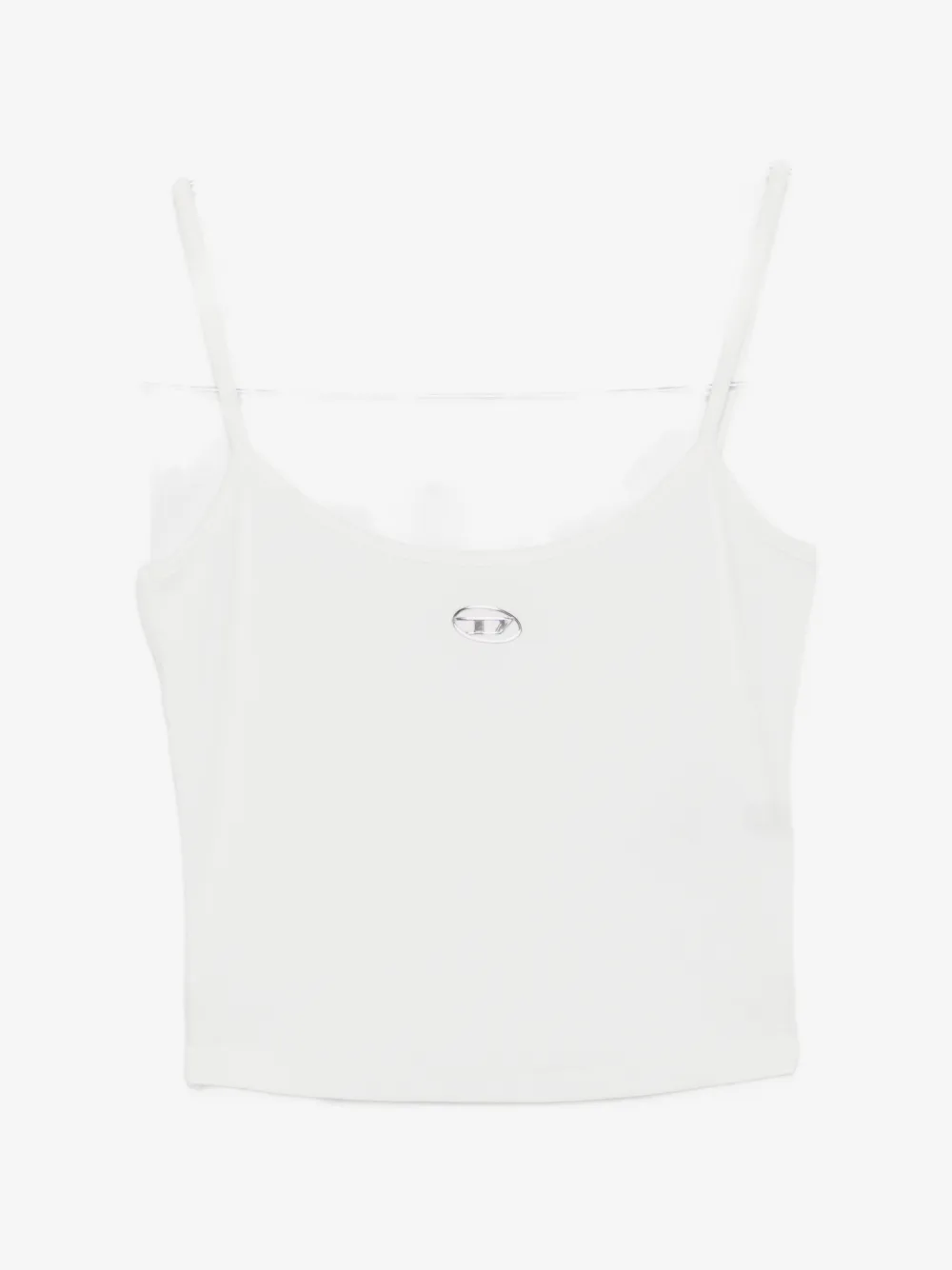 logo-plaque ribbed-knit top