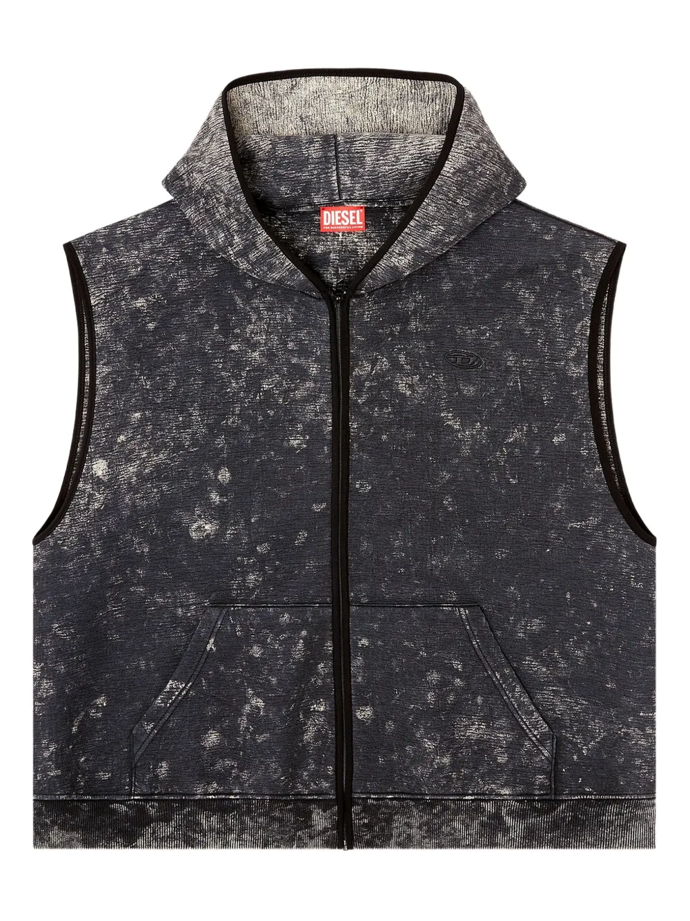 Diesel S-BOXT-CHAN-SL hooded gilet | Grey | Image 1