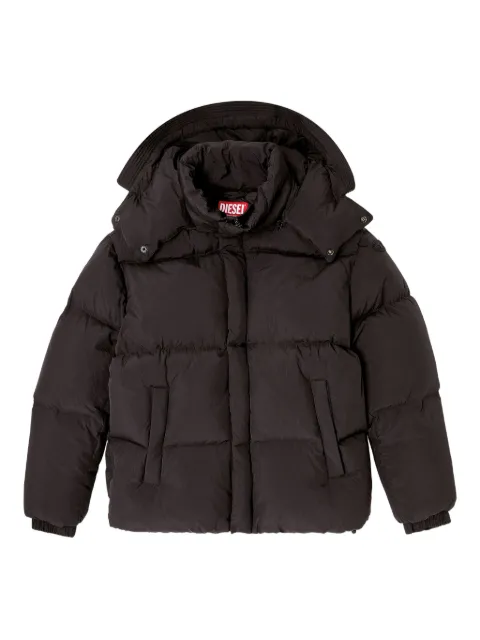 Diesel  W-Rolfys logo-patch down jacket