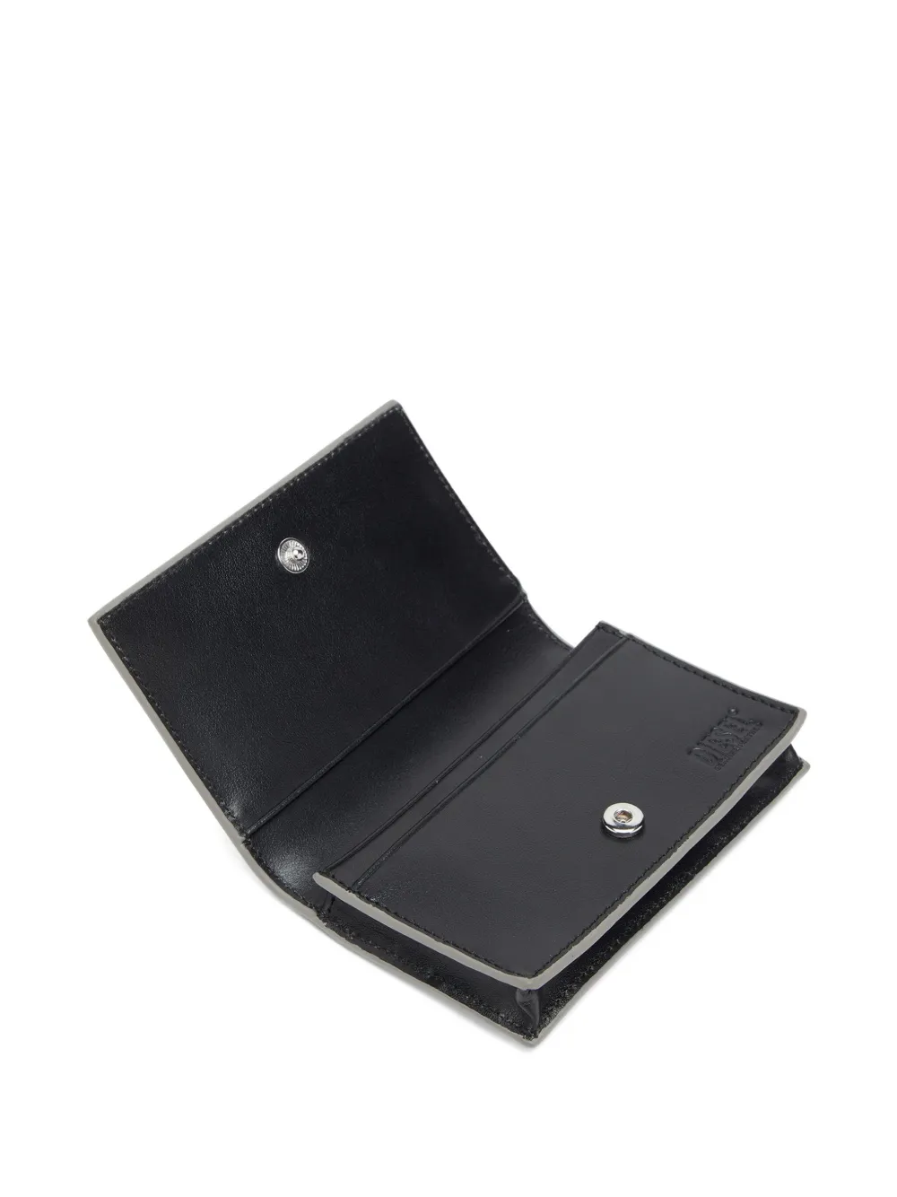 Diesel 1dr Metallic-effect Card Holder In Metallic