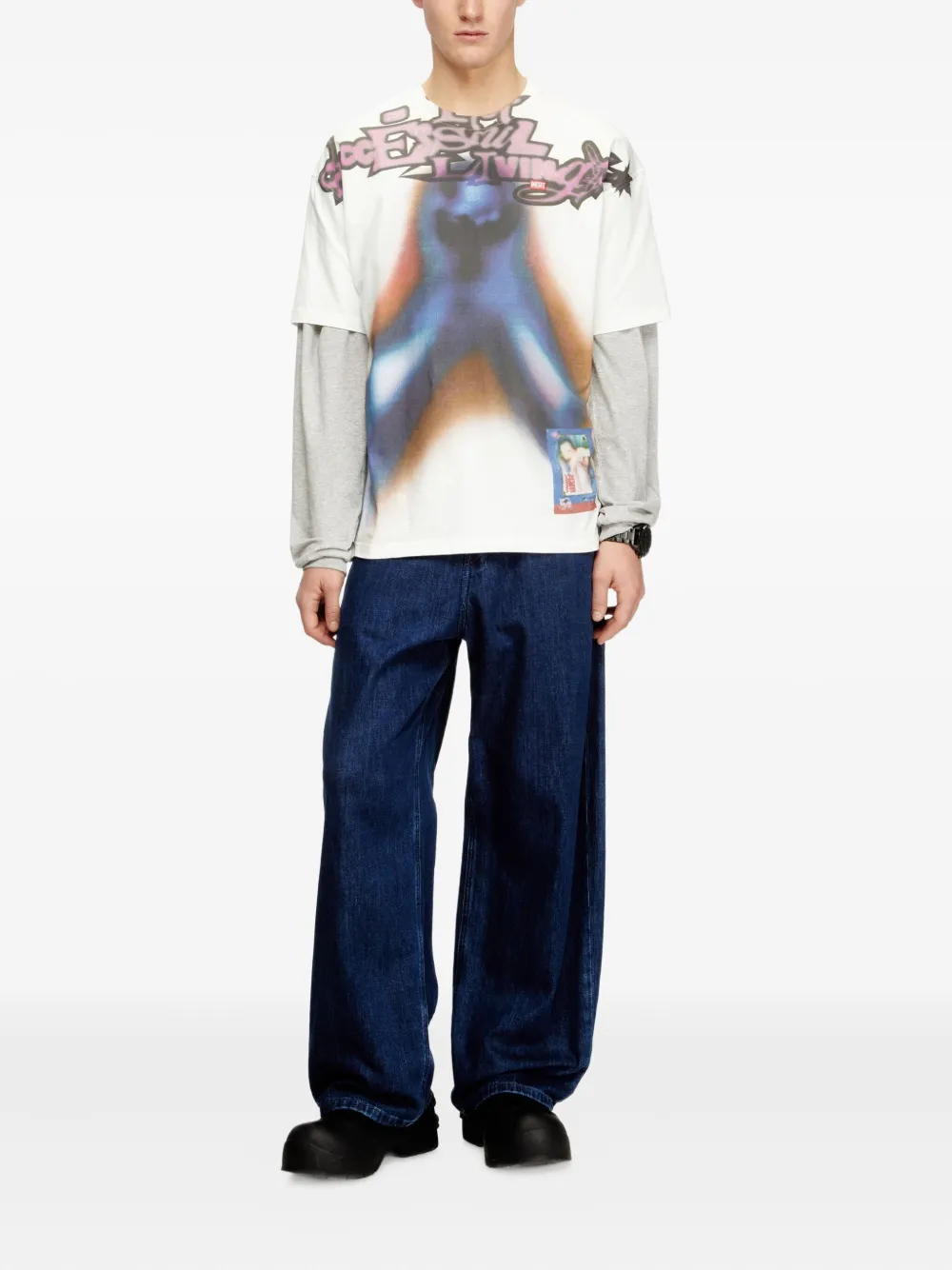 Diesel T-Boxt-V13 printed short-sleeved T-shirt - Wit