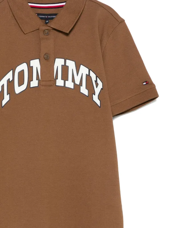 Tommy Hilfiger Junior logo-detailing Polo Shirt Brown FARFETCH ZA