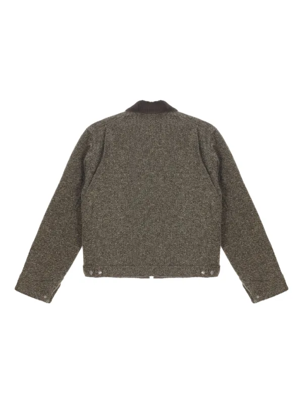 AURALEE / TWEED ZIP BLOUSON (タグ付き) Auralee Homespun Tweed Zip Blouson - Brown – Totem Brand Co.