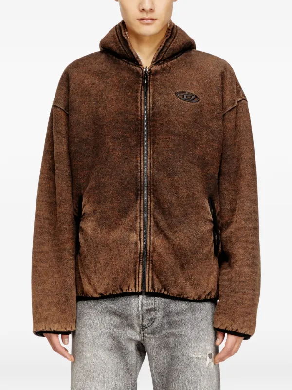 Diesel Jaqueta S-Bryan Dupla Face Com Logo | Marrom | FARFETCH BR