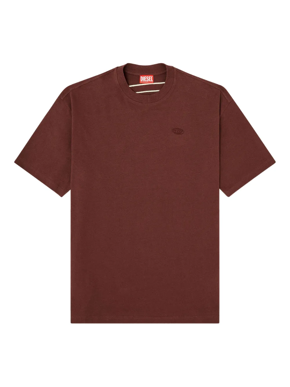 Diesel playera T-Boggy-Megoval-D con logo bordado | marrón | Image 1