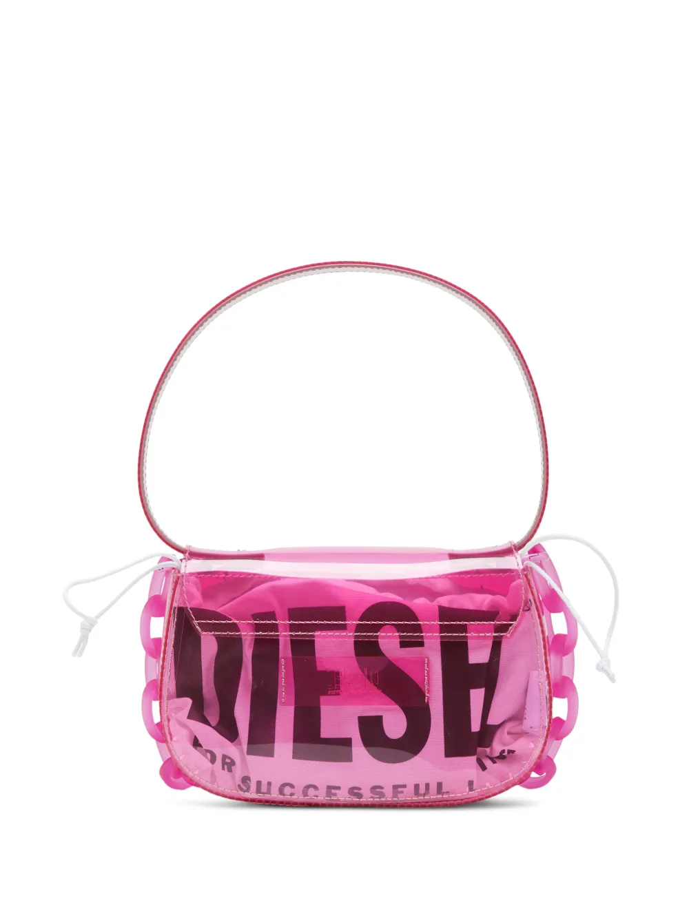 Diesel 1DR schoudertas met kettingdetail Roze