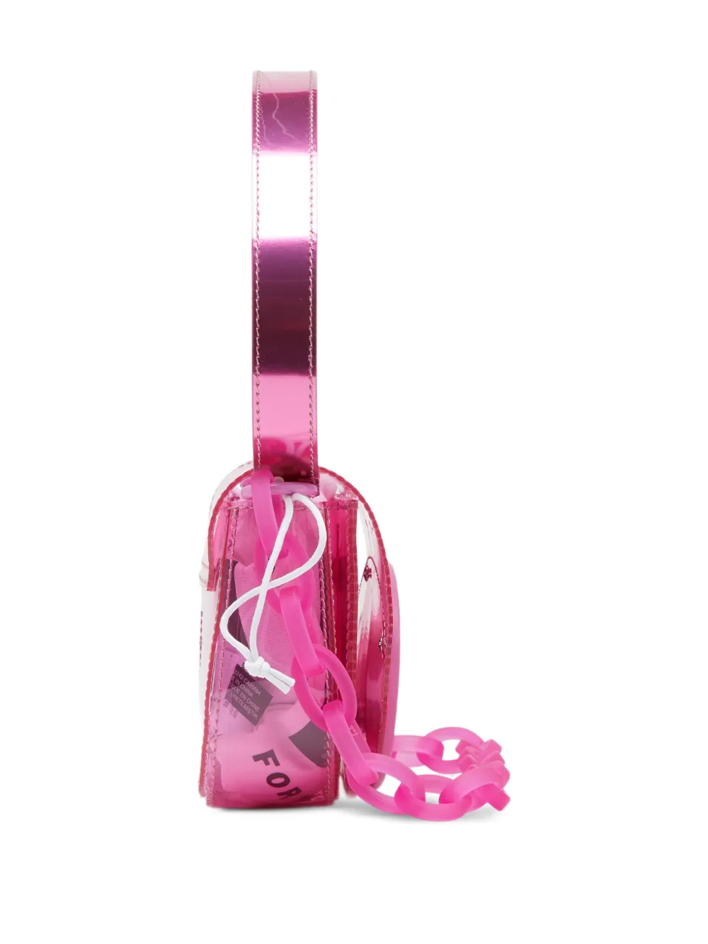 Diesel 1DR schoudertas met kettingdetail Roze