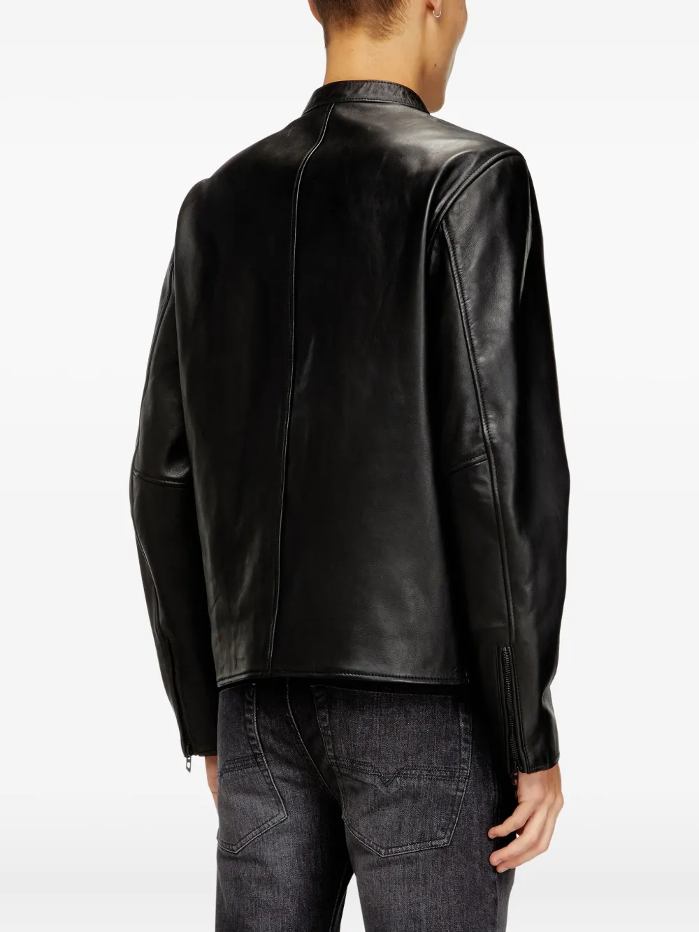 Diesel Leren jack Zwart