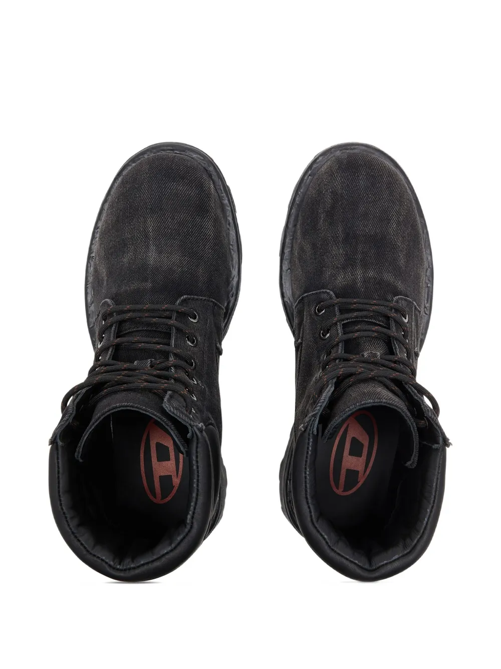 Diesel D-Hammer veterlaarzen met vervaagd effect Zwart