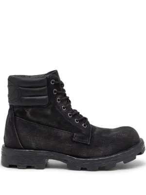 Emporio Armani レースアップ ブーツ | ブラック | FARFETCH JP