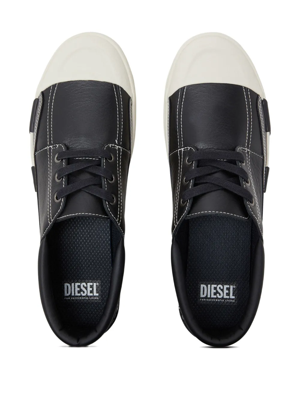 Diesel S-D-VERSE lace-up moccasin sneakers Zwart