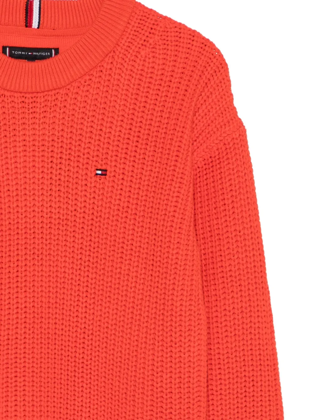 Tommy Hilfiger Junior Logo-embroidered Sweater In Orange