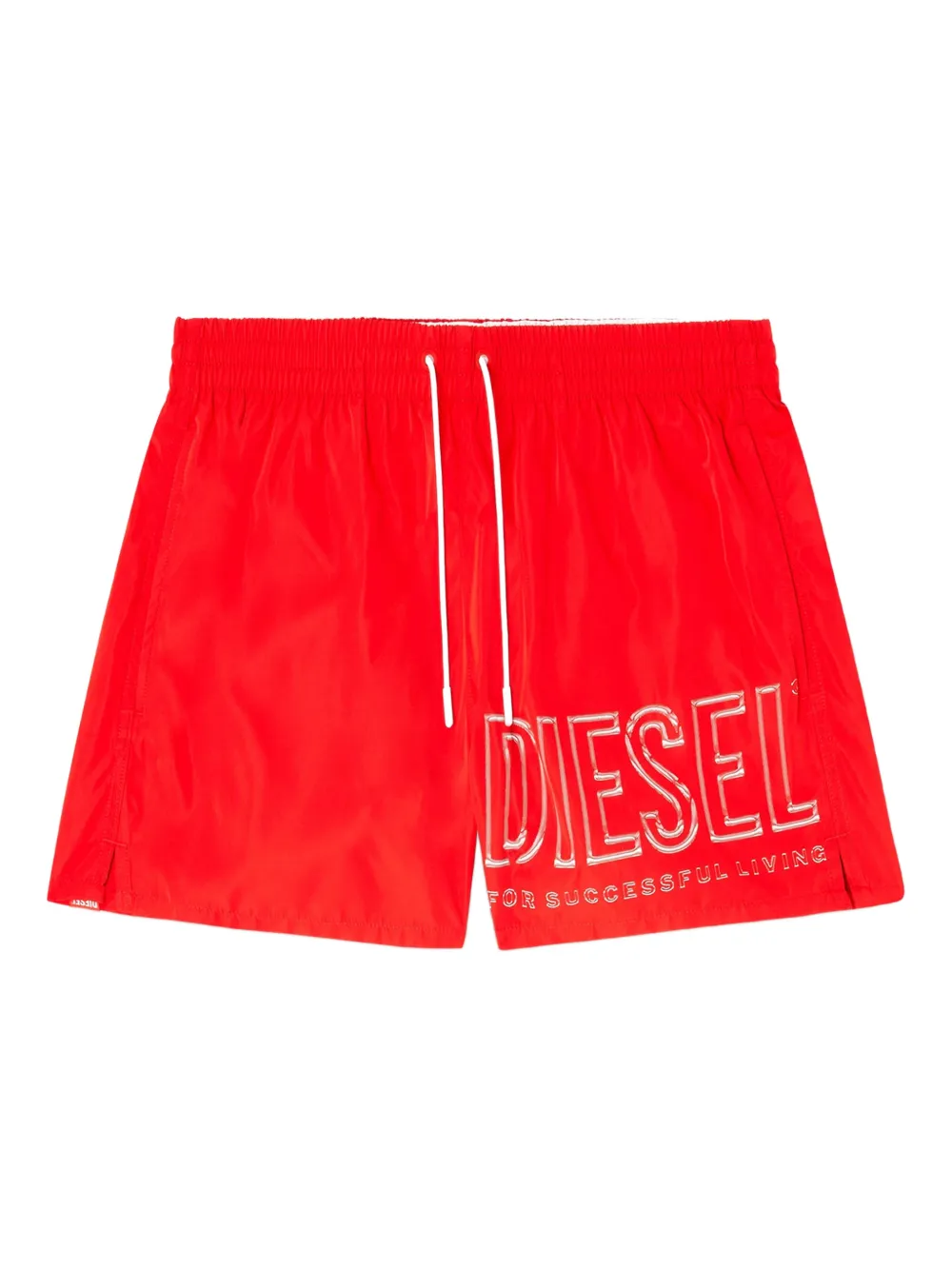 Diesel Olympic-34-D-Core drawstring logo swim shorts - Rosso