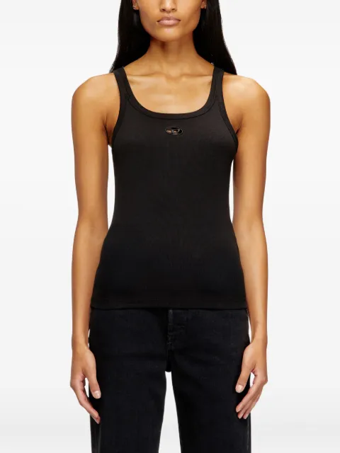 Diesel slim tank top with laser-cut Oval D