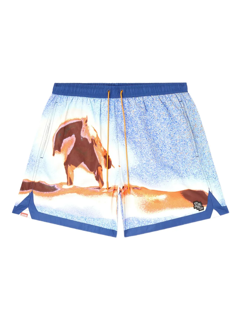 Diesel printed swim shorts - Blu