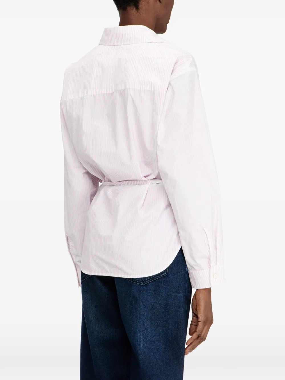 Diesel C-Delphos gestreepte blouse Wit