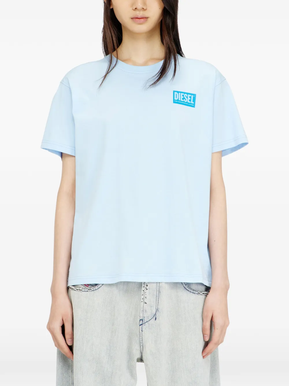 Diesel T-NORMY-S6 T-shirt met logoprint Blauw