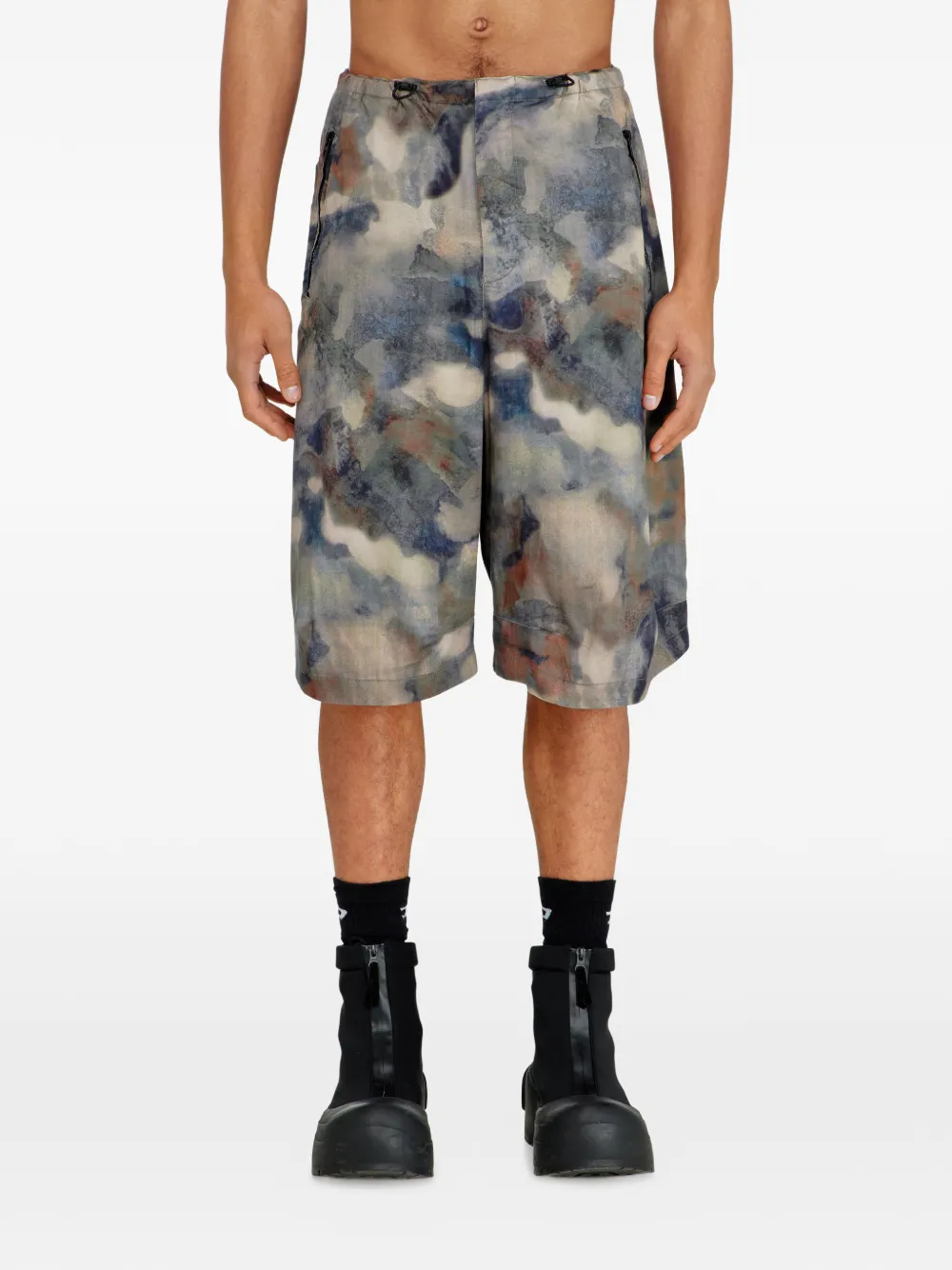 Diesel P-Stitch-Short-Tkbz bermuda shorts Blauw