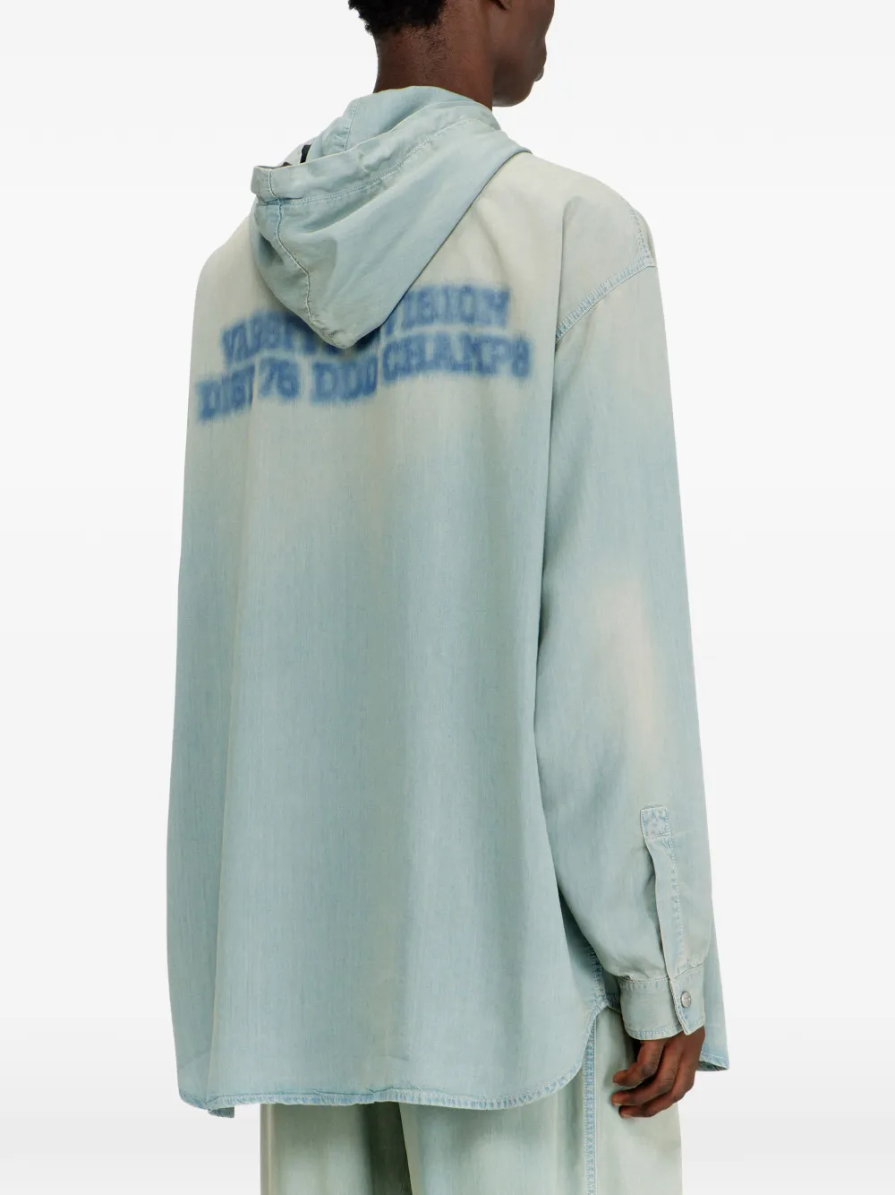 Diesel Dewny shirtjack met capuchon Blauw