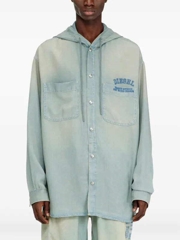 Diesel Dewny Hooded Overshirt | Blue | FARFETCH