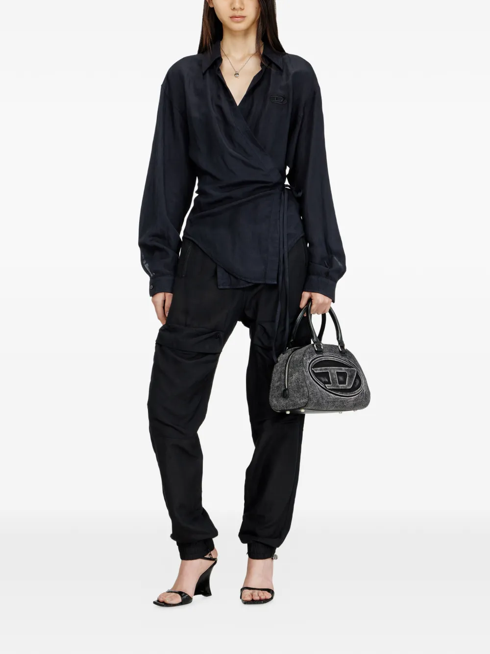  Diesel C-delphos-s3 Wrap-around Shirt - Blue 