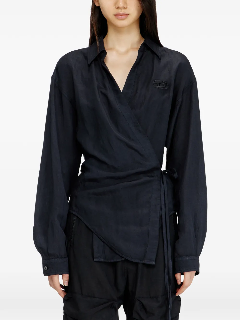  Diesel C-delphos-s3 Wrap-around Shirt - Blue 