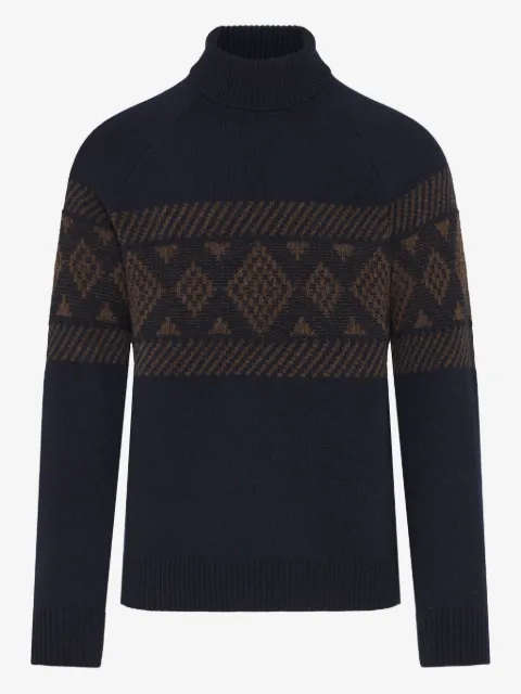 Barba patterned turtleneck sweater