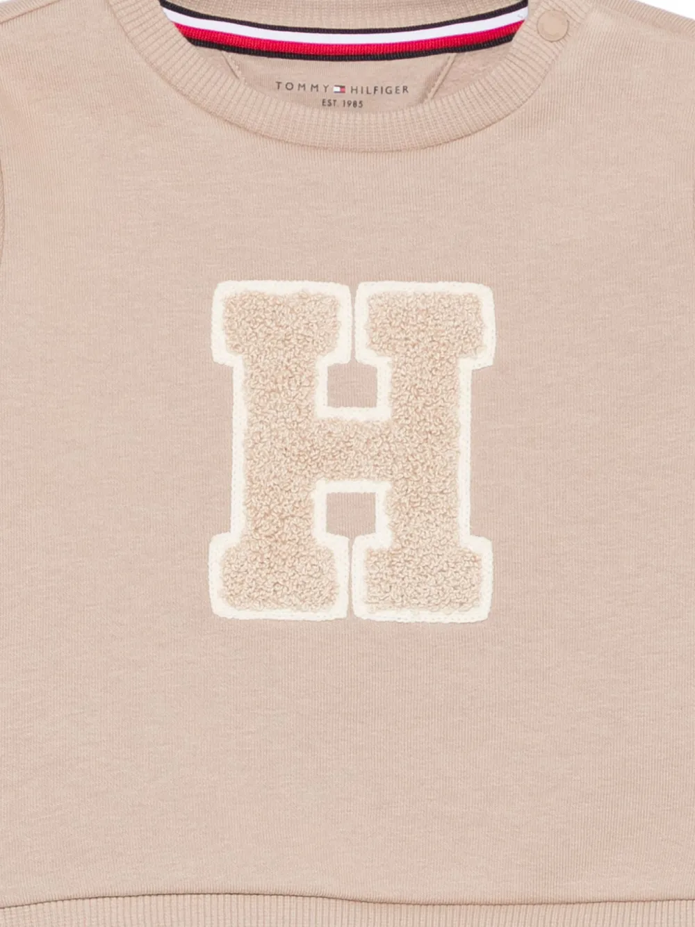 Tommy Hilfiger Junior Logo-patch Sweatshirt In Neutral