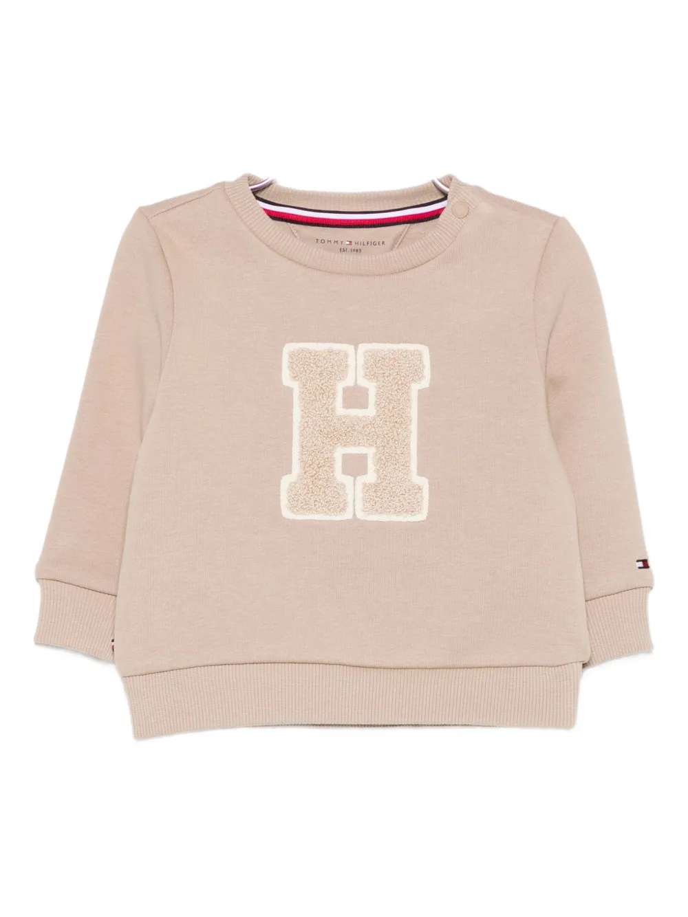 Tommy Hilfiger Junior logo-patch sweatshirt | Neutrals | Image 1