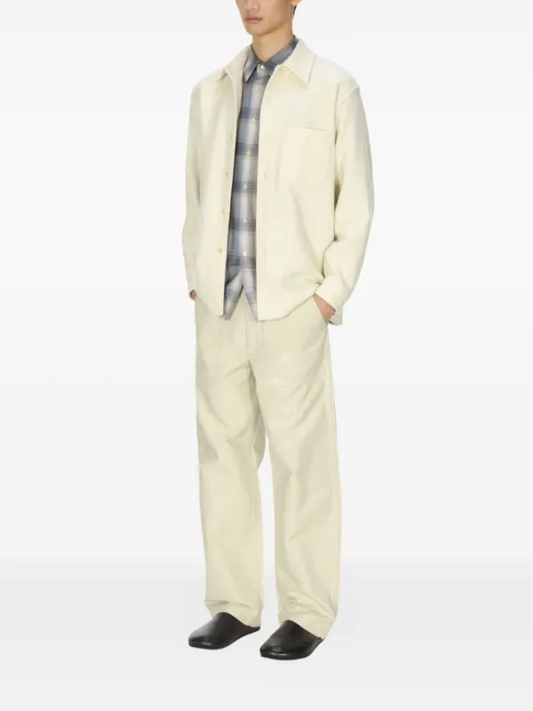 Auralee Homespun Tweed Shirt Blouson | White | FARFETCH