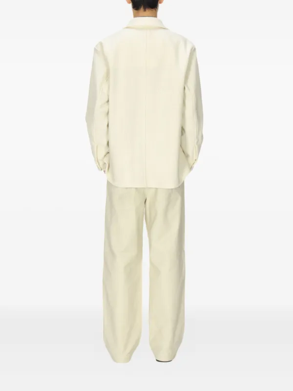 Auralee Homespun Tweed Shirt Blouson | White | FARFETCH