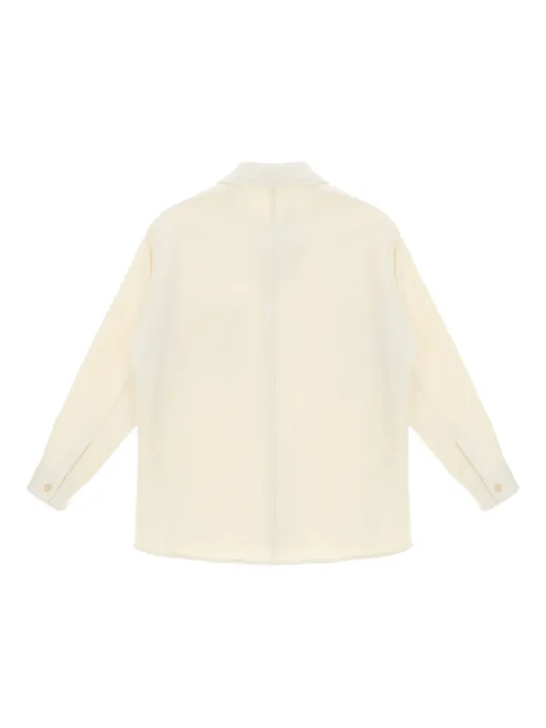 Auralee Homespun Tweed Shirt Blouson | White | FARFETCH