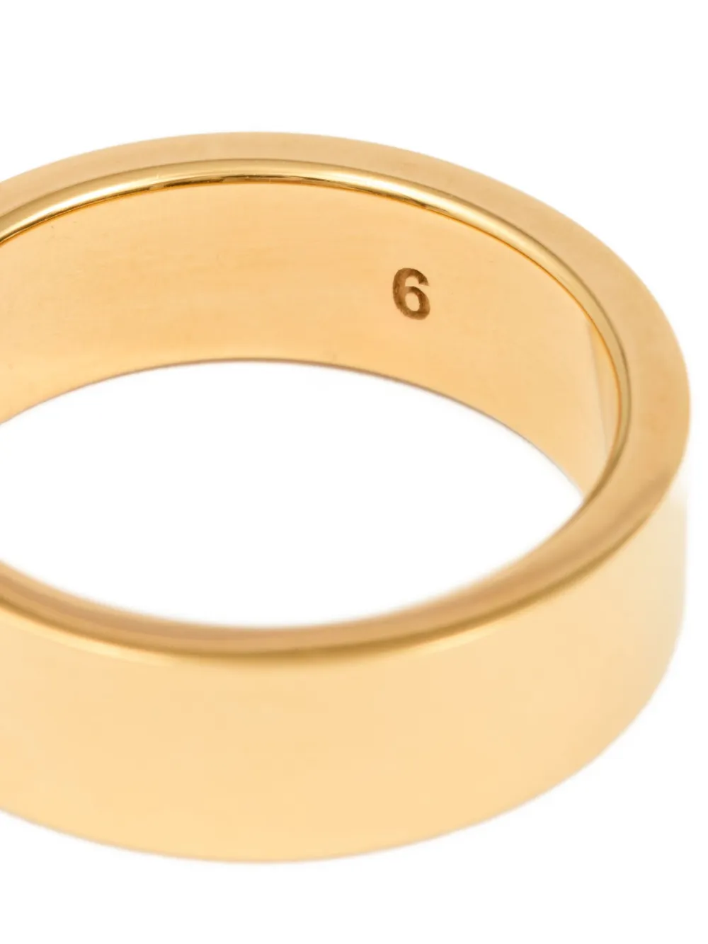 Maison Margiela Logo-engraved Ring In Gold
