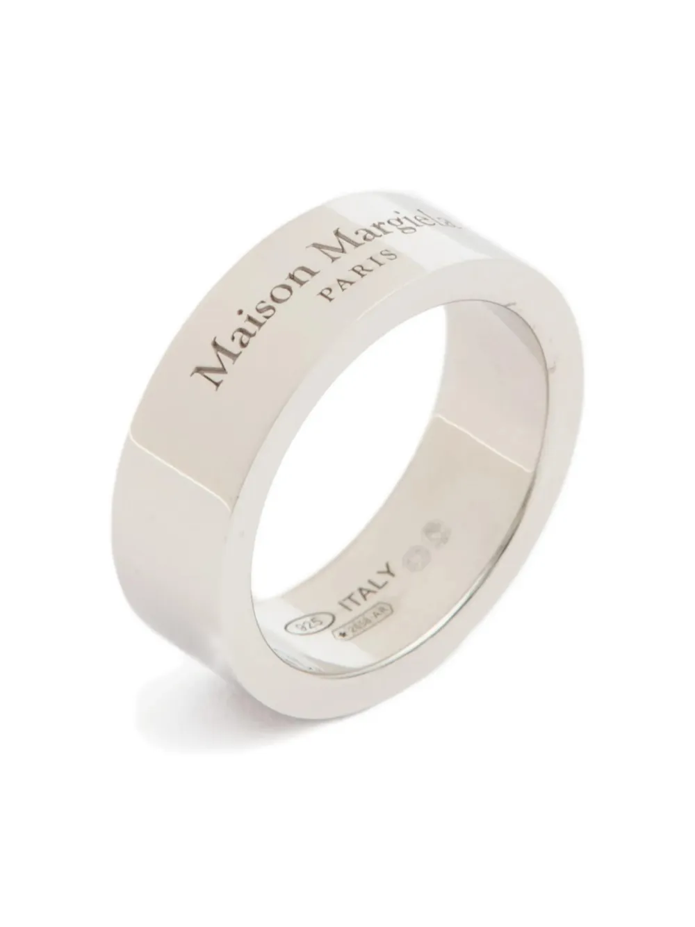  Maison Margiela Logo-engraved Ring - Silver 