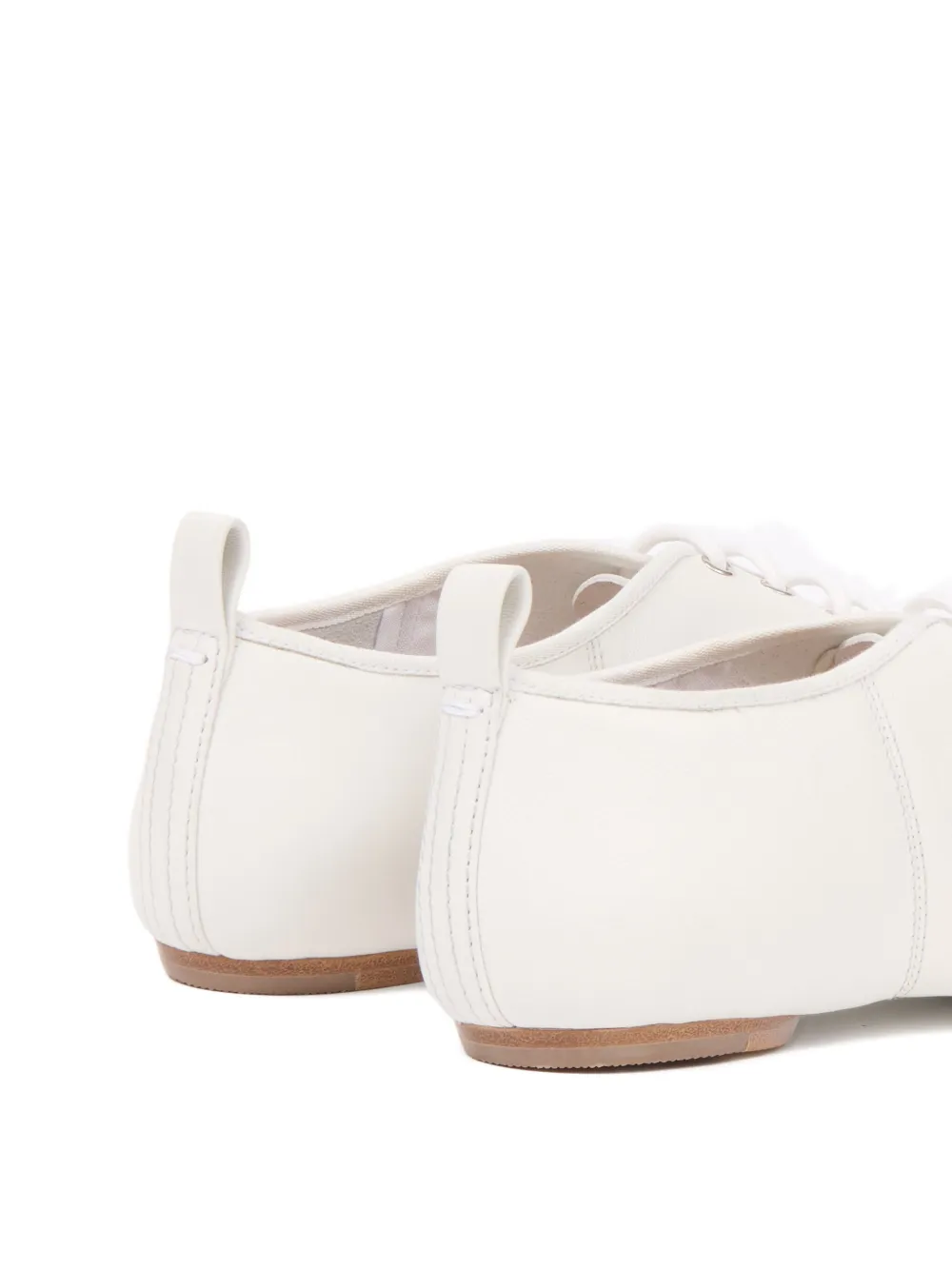 Maison Margiela Leather Derby Shoes In White