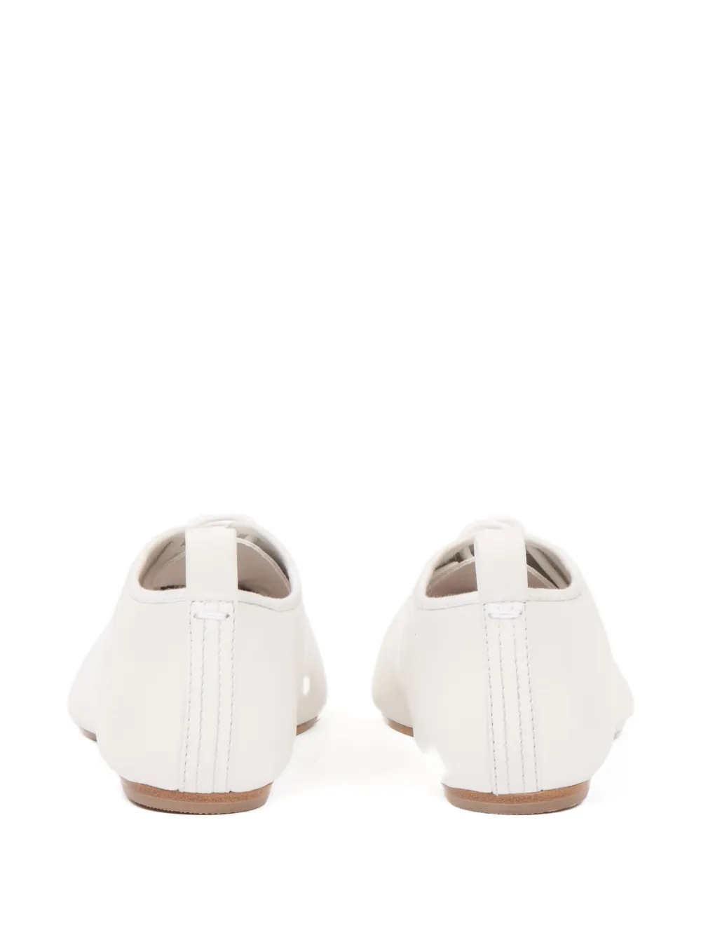 Maison Margiela Leather Derby Shoes In White