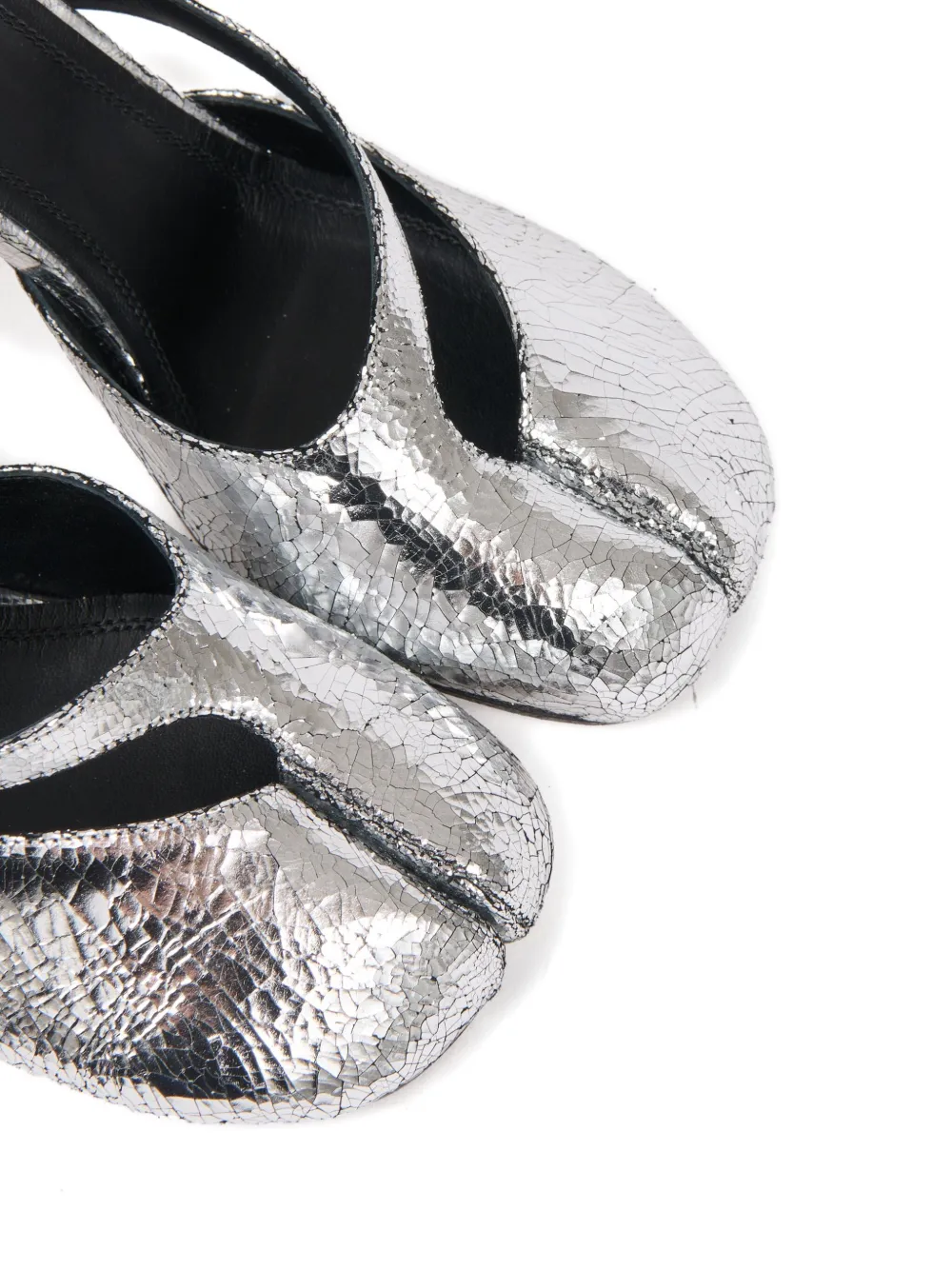 Maison Margiela 80 mm leren pumps Zilver