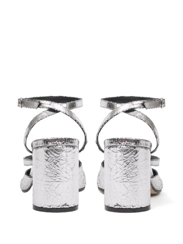 Maison Margiela Tabi Leather Pumps | Silver | FARFETCH