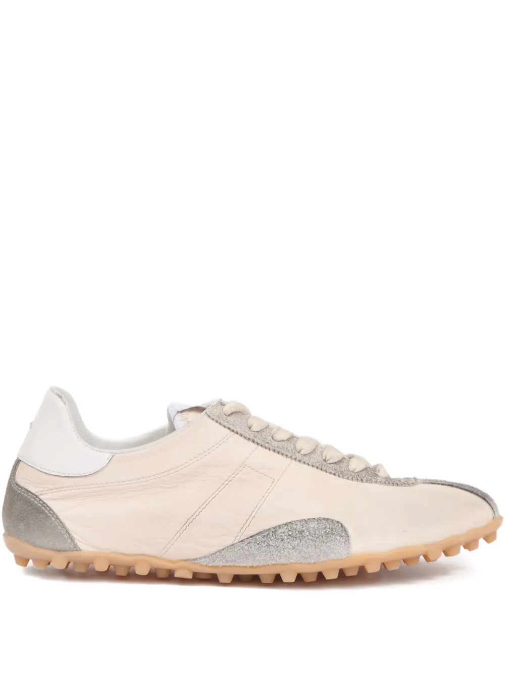 Maison Margiela Leather Sneakers In Neutral