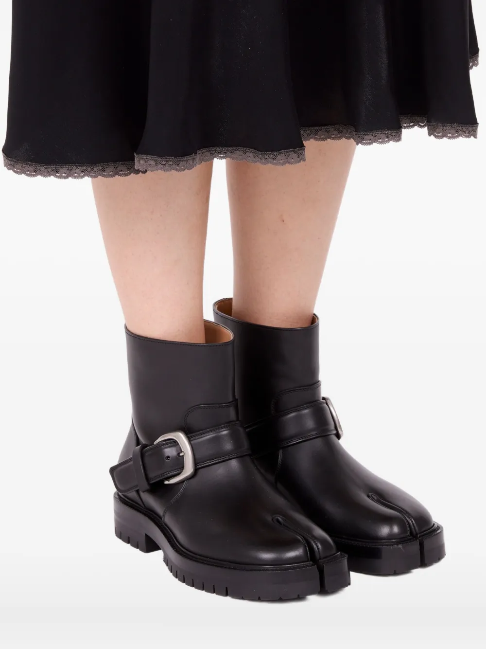 Maison Margiela Leren enkellaarzen Zwart