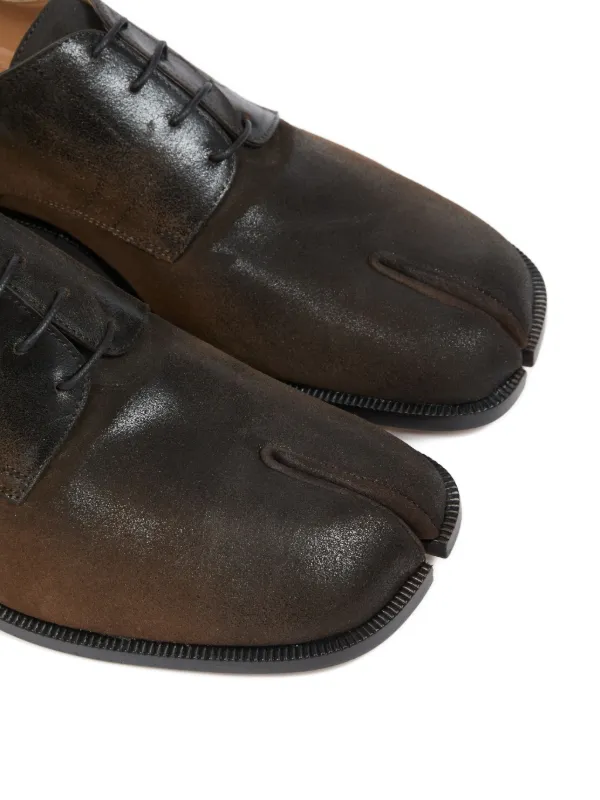 Maison Margiela Spliced モカシン ダービー ローファー Maison Margiela レザー ダービーシューズ | ブラウン | FARFETCH JP