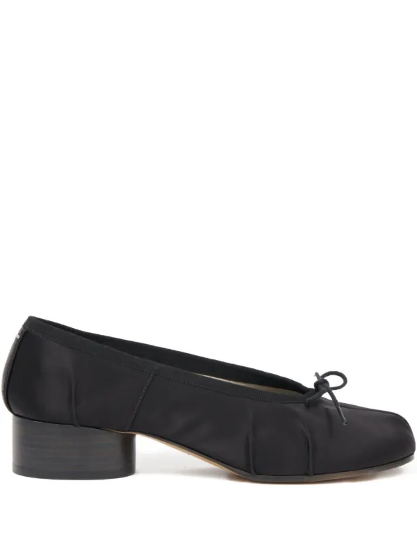Maison Margiela タビ サテン バレエシューズ | ブラック | FARFETCH JP