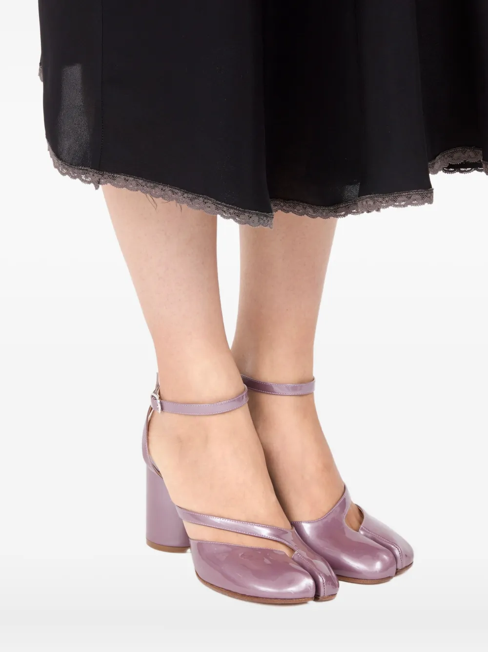 Maison Margiela 80mm Ankle-strap Pumps In Purple
