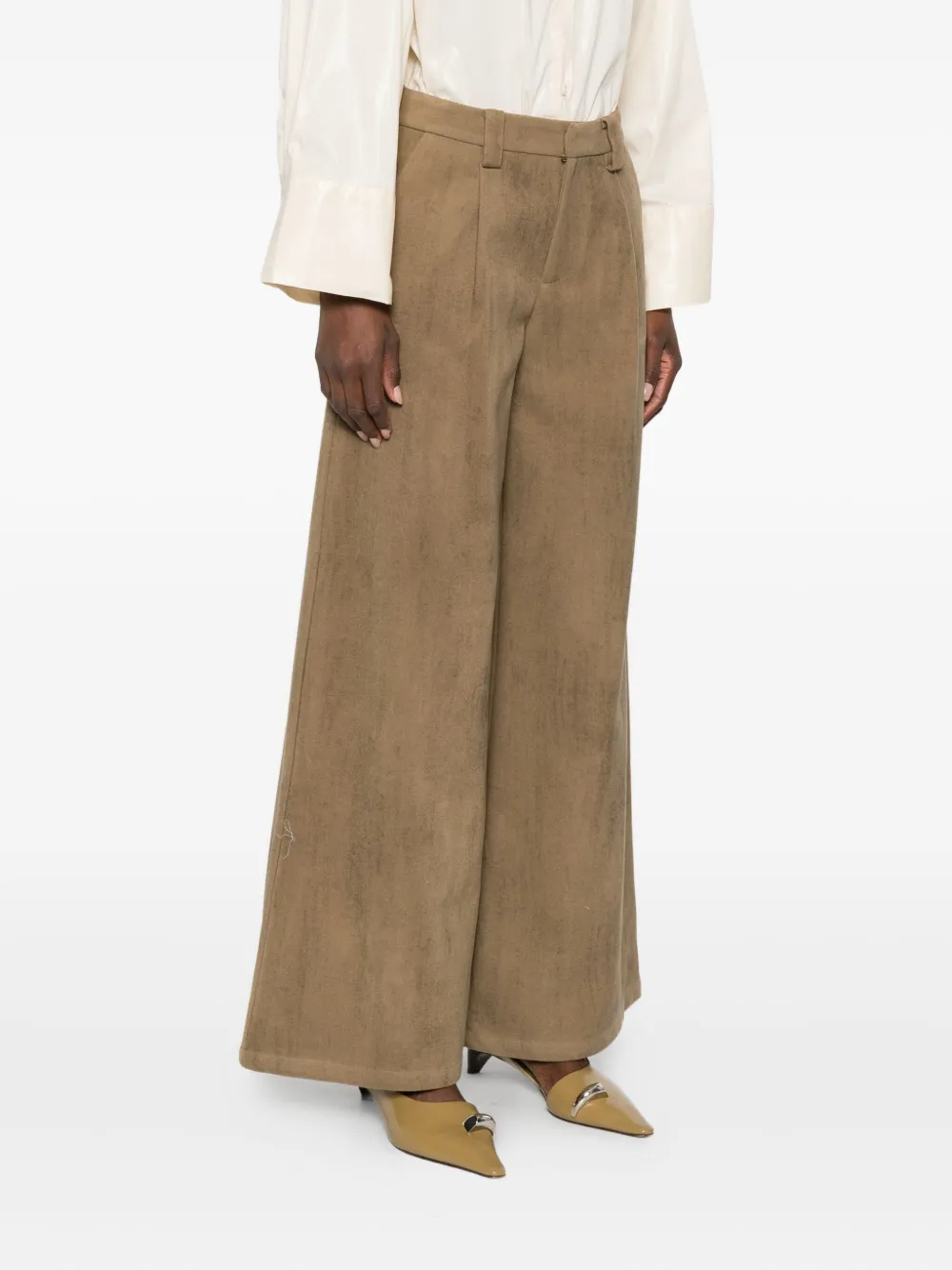 Eleh Geplooide broek Groen