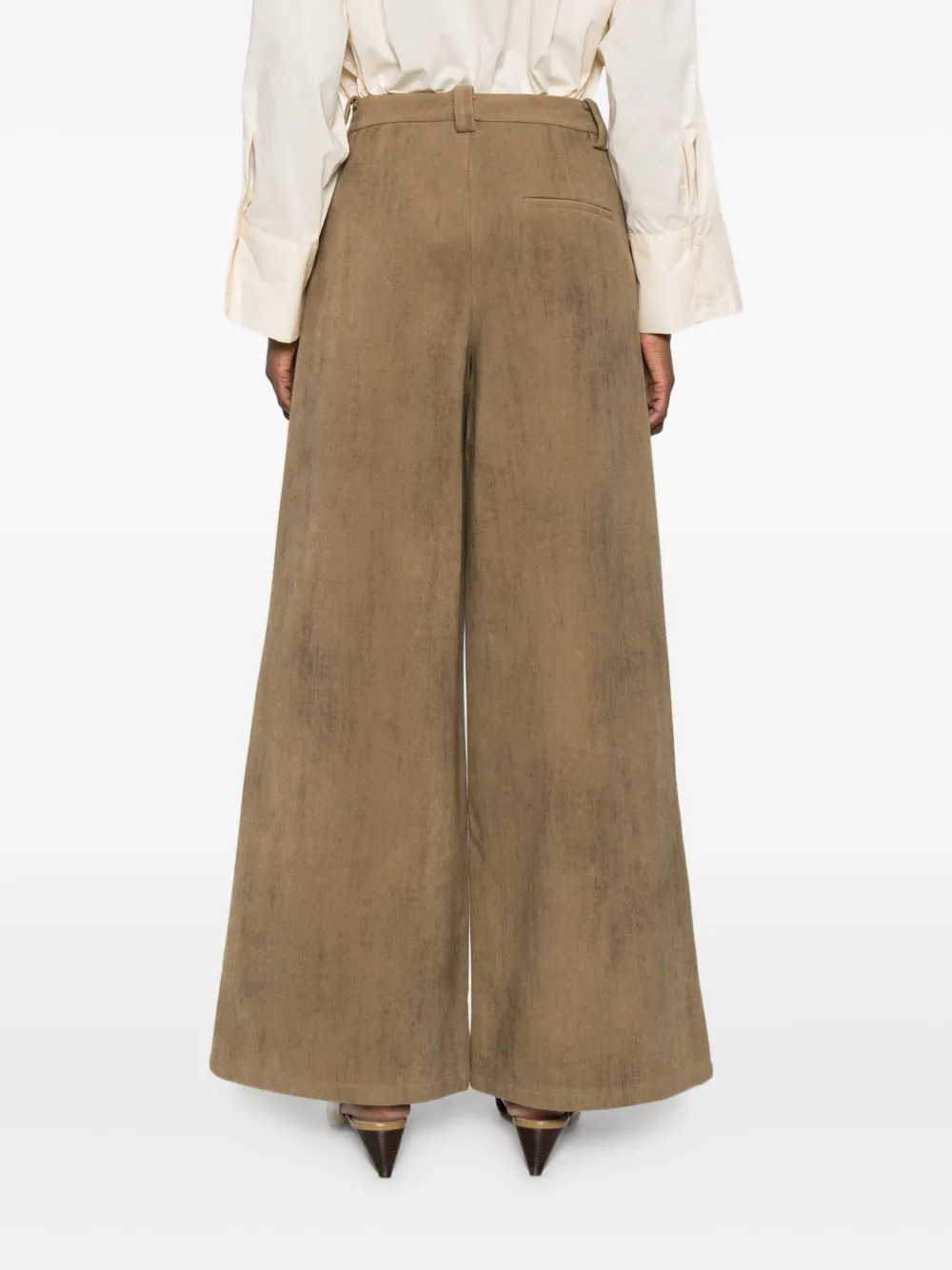 Eleh Geplooide broek Groen