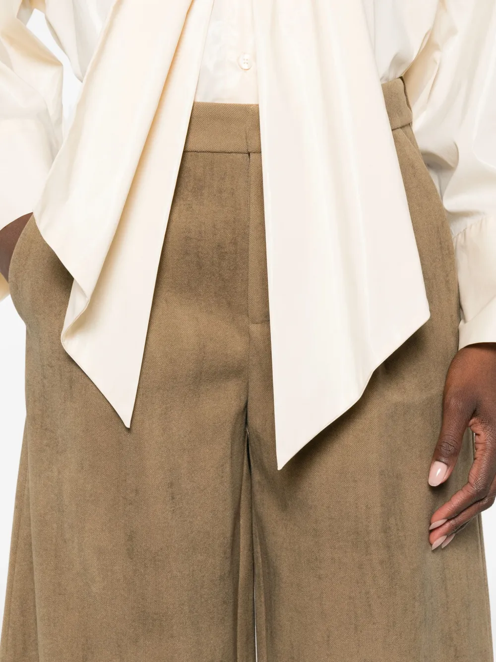 Eleh Geplooide broek Groen