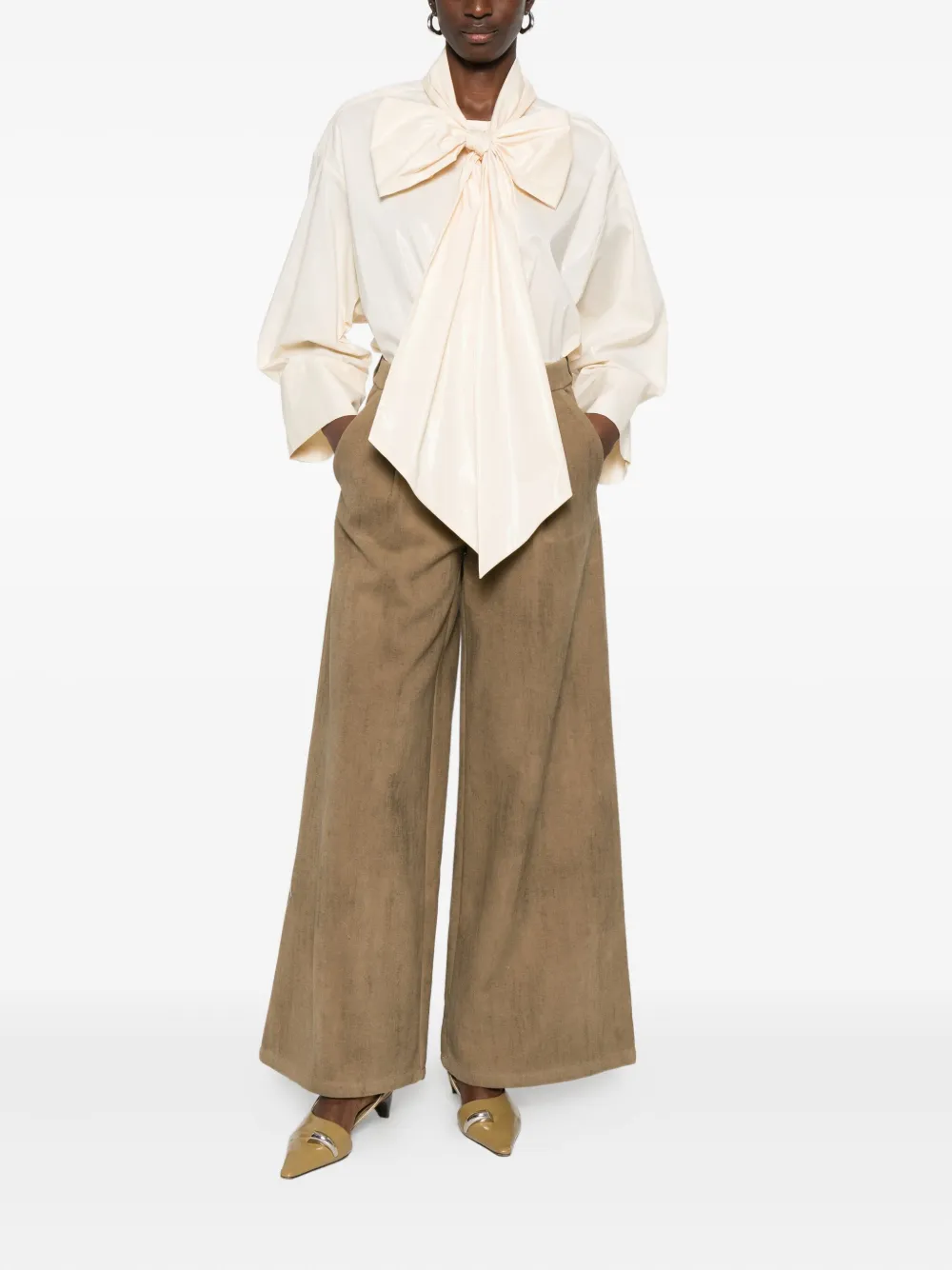Eleh pleated pants - Groen
