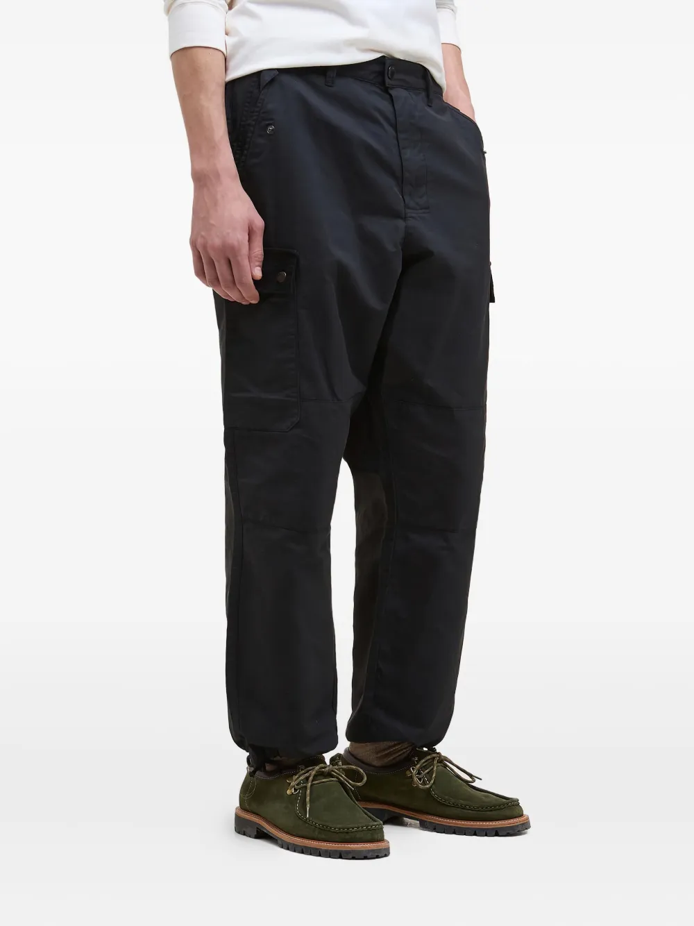 Barbour Silverbay oversized broek met ribfluwelen zak Zwart